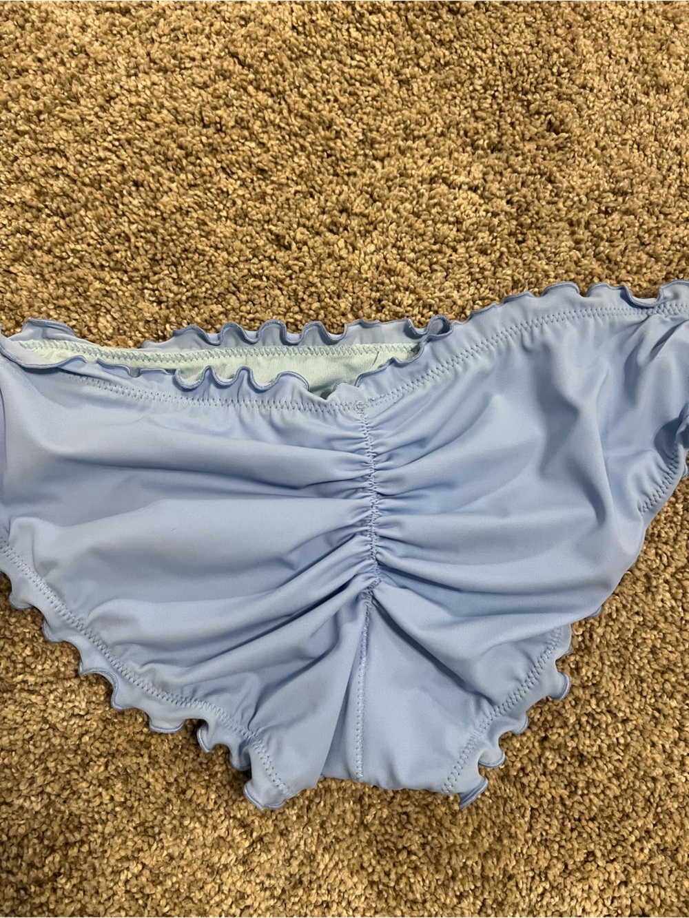 Coco Rave Light Blue Ruffle Bikini Bottom - Picture 2 of 6